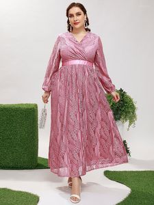 Plus Size Dresses TOLEEN Women Large Maxi Dress 2023 Luxury Chic Elegant Long Sleeve Muslim Turkish Party Evening Wedding Robe Clothing