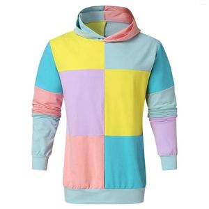 Erkek Hoodies Mens Sonbahar ve Kış Patchwork Sweatshirts Sıcak Moda Erkekler 2023 Nedensel Uzun Kollu Ropa Hombre