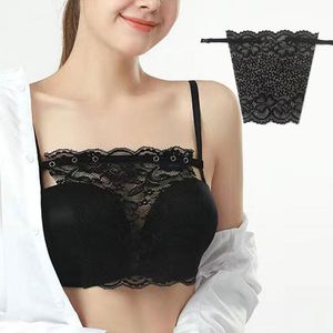 Bustiers & Corsets Lace Invisible Mock Camisole Wrapped Chest Overlay Bra Insert Easy Women Clip-on Cleavage Cover Underwear