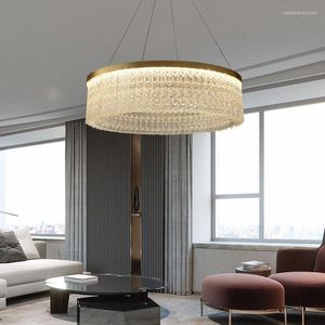 Pendant Lamps Modern Luxury Chandelier Crystal Living Room Simple LED Dining Bedroom Lamp Home Decor Light Fixtures