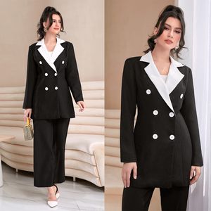 İlkbahar Yaz Kadın Elbise Takımları Çift Göğüslü Ünlü Kıyafetler Akşam Partisi Gelin Resmi İş Annesi Lady Wear 2 PCS