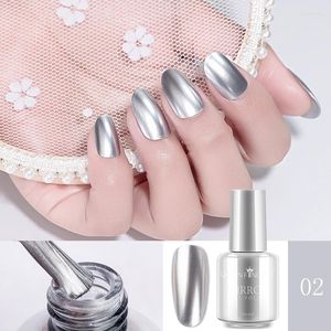 Nail Polish 8ml Metallic Mirror Gold Silver Metal Effect Can Not Be Peeled No Need UV Lamp 12 Colors Nails Art Manicure Material