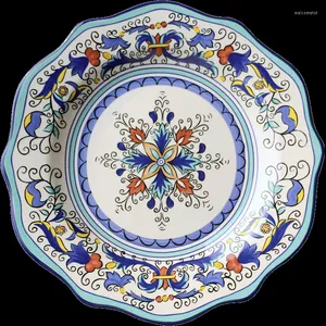 Płyty ręcznie malowane kreatywne eksport handel zagranicznych ceramiczne dania domowe talerz Duża dekoracja zestawu ze steków zachodnich