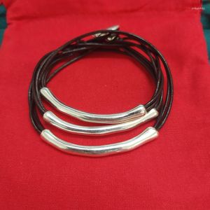 Bangle 2023 Stainless Steel Alloy Silver Color Cute Have Logo No Buckle Fashion Charm Bead Bracelet Free Wholesale