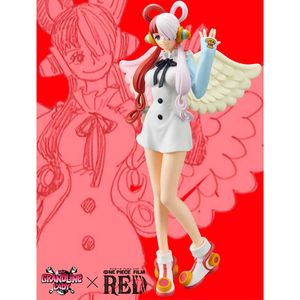 Экшн -фигуры в складе 16 см. Оригинальный банкротный банкновый аниме Anime One Piece Red Uta Lady Vol1 PVC Фигура модель Toys T230105
