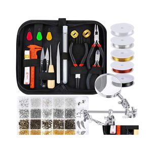 Other Jewelry Making Supplies Wire Wrap Kit With Beading Tools Hel Hands Findings And Pendants Drop Delivery Components Dhk7R