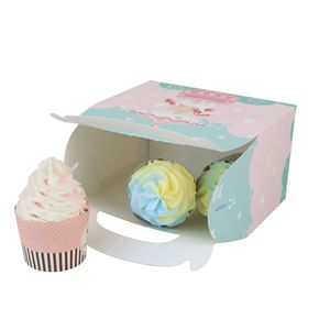 Unicorn Theme Party Favor Boxes With Handle Birthday Party Supplies Cookie Candy Treat Gift Box For Kids A374
