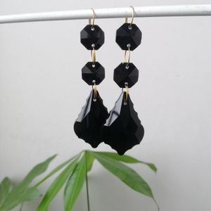 Chandelier Crystal Camal 2Pcs Black 38mm Shaped Drop Pendant Octagon Bead Garland SunCatcher Lamp Lighting Hanging