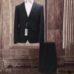 Herrdräkter herrdräkt Slim fit Business 2 -stycken Set Royal Jacket Pants Man Wedding Groom Skräddarsydd Blazer Traditionell kulturell slitage