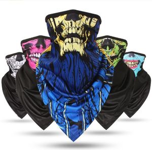 Skull Triangular Scarves Outdoor Sports Bandage Bandana Half Face Mask Tube Scarf Neck Warmer Pannband Turban