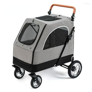 Capas de assento de carro de cachorro carrinho de estimação dobrável para animais de estimação para rolamento de carga grande 55 kg com carrinho de alça ajustável