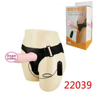 Sex Toy Dildos Jiu'ai vibrazione cava indossabile pene finto pantaloni monitor les pull prodotti del sesso per adulti femminili 22039