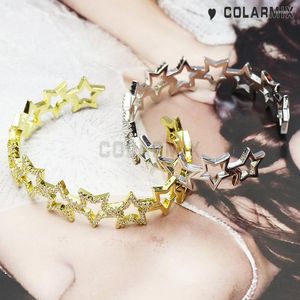 Bangle 4 PIECES Star Bangles Mix Colors Filled Metal Bigh Quality For Women Fashion Jewelry Zircon Accessori Bracciali 51150