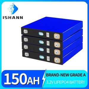 Nya 3.2V LifePo4 150AH Batteri 4/8/16/32 st laddningsbara batterier packar 12V 24V 48V 72V för husbilar solceller EU US Tax Free