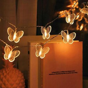 Strings Creative Butterfly Light Led Romantic Home Bedroom Festa de Casamento Iluminação Fada Garland ao ar livre Acessório ao ar livre