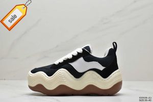 Shoes Designer Men Women Wave Thick Sole Triple Wavy Yellow Sports Canvas Sneakers Bread Appearance Design