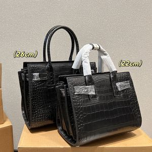 Alligator Totes shoppingväska stor kapacitet SAC AGALKROSSBODY KVINNER Tote Handväskor Mamma Handväska Purses Läder AJUSTABLE LAVACHABEL TRAP PAGS