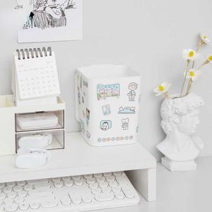 Lixeira para desktop com capa e adorável mini mini luz Luxo Dormitório Criativo Celebridades da Web Japanha Celebrity Ins lixo