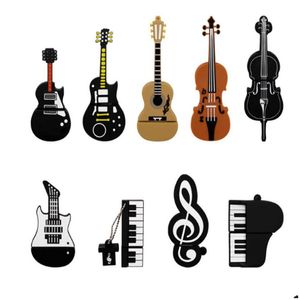 Outras unidades armazenamentos USB Flash Drive Violin/Guitar Pen Instruments Memory Stick 4 GB 8GB 16GB Pendrive Card Drop Deliver