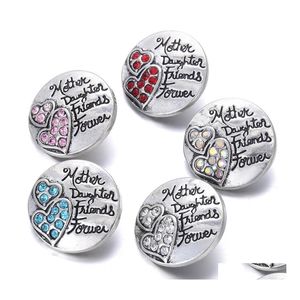 CLASPS HOOKS NOOSA LOVE Snap Jewelry Mother Heart 18mm Metal Button f￶r Button Armband Drop Leverans Fyndkomponenter DHU2O