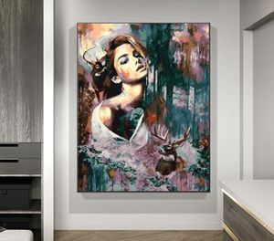 Nordic Abastract Woman Man Portrait Poster Quadro Canvas Painting Poster Print Cuadros Wall Art Picture for Living Room Unframed4444214