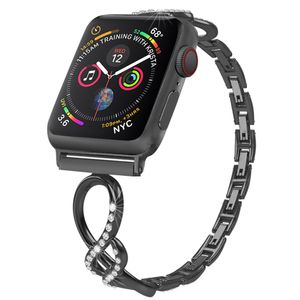 Apple Watch Band Serisi için Kadınlar Elmas Bilezik Kayışı 8 7 6 SE 5 4 3 Lüks Çıkarılabilir Kayış Iwatch Ultra 49mm 41mm 45mm 40mm 44mm 38/42mm kemer