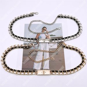 Luxus Taille Kette Gürtel Für Frau Designer Kette Gürtel Marke Klassische Stil Mode Bund Silber Gold Schnalle Gürtel