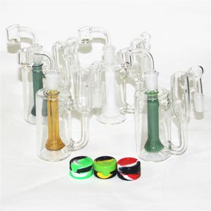 14 mm glas aska catchers skålar vattenpipa 45 90 grader pyrex återvinning adapter catcher percolators för glasvatten bongs olje riggar riggar