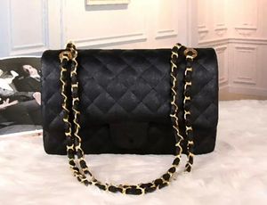 5A Bags 2023 Designer Caviar Leather Ladies Handbags Cowhide Wallets Messenger Bags Qui Stitched Flap