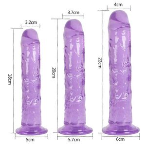 Dildo Erotic Soft Jelly Dildo Anal Butt Plug Realistic Penis Strong Suction Cup Dick Toy for Adult g Spot Orgasm Sex Toys for Woman 0804