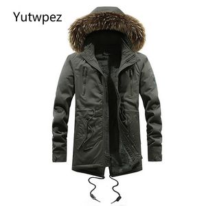 Men's Jackets 2023 Yutwpez Warm Men Padded Parka Cotton Coat Winter Hooded Jacket Mens Fashion Large Thick Windproof Parkas Male