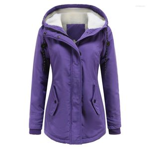 Women's Trench Coats Quanss Winter Clothes Thick Warm Padded Women Plus Velvet Hooded Jacket 2023 Fashion Parkas Female Coat And Jackets