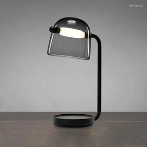 Bordslampor moderna MONA GLASS LED STAND Desk Light Fixtures For Living Room sovrummet Sidside Study Lamp Home Loft Decor Luminaire