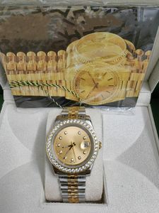 Świąteczny prezent szwajcarski szafir wysokiej jakości automatyczne zegarki oryginalne pudełko certyfikat 41 mm męskie 18-gt złoty prezydent Silver Diamond Tial 118238 sant