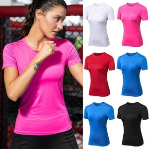 Running Jerseys Ladies Breathable Sport T-Shirt Short Sleeve Womens Gym Fitness Training Tops Summer Casual Tee Sweatshirt