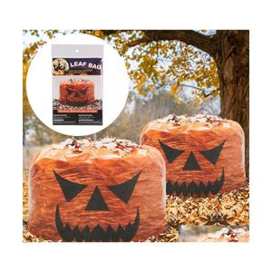 Outros suprimentos de jardim sacos de folhas de ab￳bora Halloween ldpe grande decora￧￣o decorativa decora￧￣o de p￡tio ao ar livre saco de lixo VT1666 gota d dhhk6