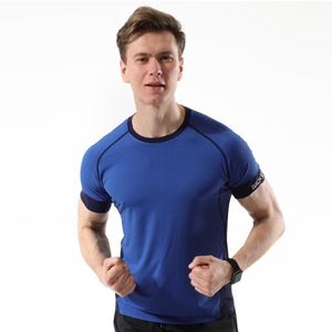 Running Jerseys Workout T Shirts Men Short Sleeve Quick Dry Sport Shirt Outdoor Fitness Gym Compression T-Shirt Jogging