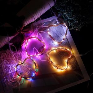 Strings LED Fairy Light Mini świąteczny sznur miedziany Wodoodporny bateria CR2032 na ślub przyjęcia Garland Xmas