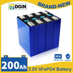 1/4/8/16/32 st 3.2V 200AH LifePo4 Batterisaklass A LFP Cells 12V 24V 48V uppladdningsbart batteripaket djupa cykler för RV EV -campare