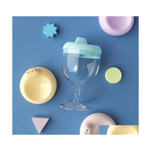 Babyflaskor# 150 ml b￤gge vattenflaska sp￤dbarnskoppar med ankabillmunnform f￶r utfodringstr￤ning 1083 x2 droppleverans barn matni dhhen