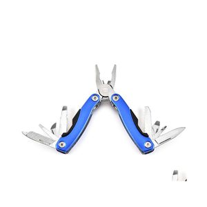 Pliers Survival Mti Function Mini Folding Tongs Including Screwdriver Filer Knife Can Opener Outdoor Equipment Hand Tool Drop Delive Dhg5V