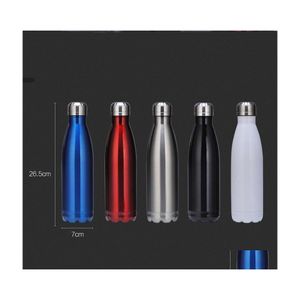 Water Bottles Double Walled 500Ml Stainless Steel Coke Shape Bottle Cola Shaped Vacuum Insated Outdoor Travel Dh1075 Drop Delivery H Dhm4K