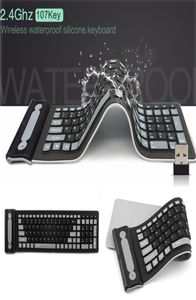 Foldable Silicone Wireless Keyboard 24G Usb Flexible Waterproof Slim Universal Silent Roll Up Keypad For PC Laptop 2106103236153