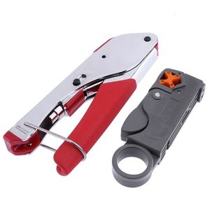 Andra handverktyg Multi Compression Coaxial Cable Crimping Tool F RG6 RG58 RG59 CONNECTORS COAX CRIMPER STRIPPER 230106