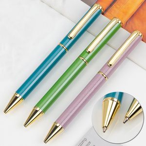 Macaron Colours Metal Ballpoint Pens Student Writing Ballpoint Business Signature Ball Pen Office Stationery Gift BH6958 TYJ