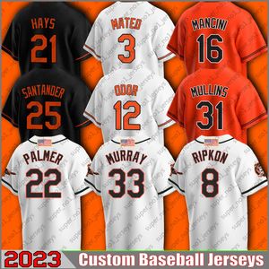 Baltimores 8 Cal Ripken Jr Jersey de beisebol Eddie Murray Anthony Santander Ryan Mountcastle Austin Hays Jerseys Cedric Mullins Ramon Urias Jorge Mateo Rougned Odor