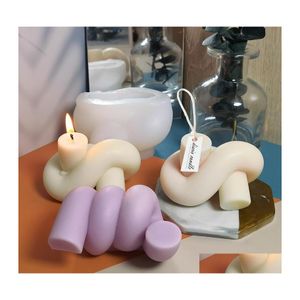 Craft Tools Form For Candles Sile Molds Body Candle Making Supplies 3D Mold Silcone Mods Soap Products Wax Sil Mod Crafts Drop Deliv Dhzou