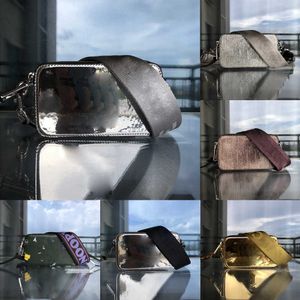 Yeni omuz çantaları parlak anlık görüntü crossbody çantaları geniş omuz kayışı tasarımcı çantası Marc tote torbası kadın çanta m j kamera çantası cüzdan çantası 221029