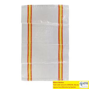 Embalagem de batata transparente Pacote vermelho e amarelo listras altas 75cm de largura 45cm Material de polipropileno 100 peças