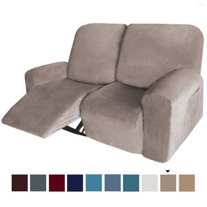 Sandalye kapaklar 6 parçalı kanepe kadife 2 yastık uzanan slipcovers mobilya kapağı kalın yumuşak yıkanabilir